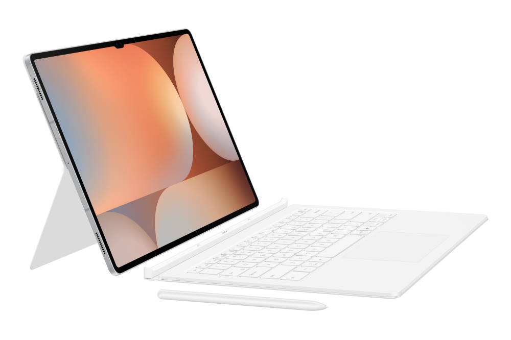 Samsung Tab S10 Ultra/S9 Ultra billentyűzetes tok,Fehér