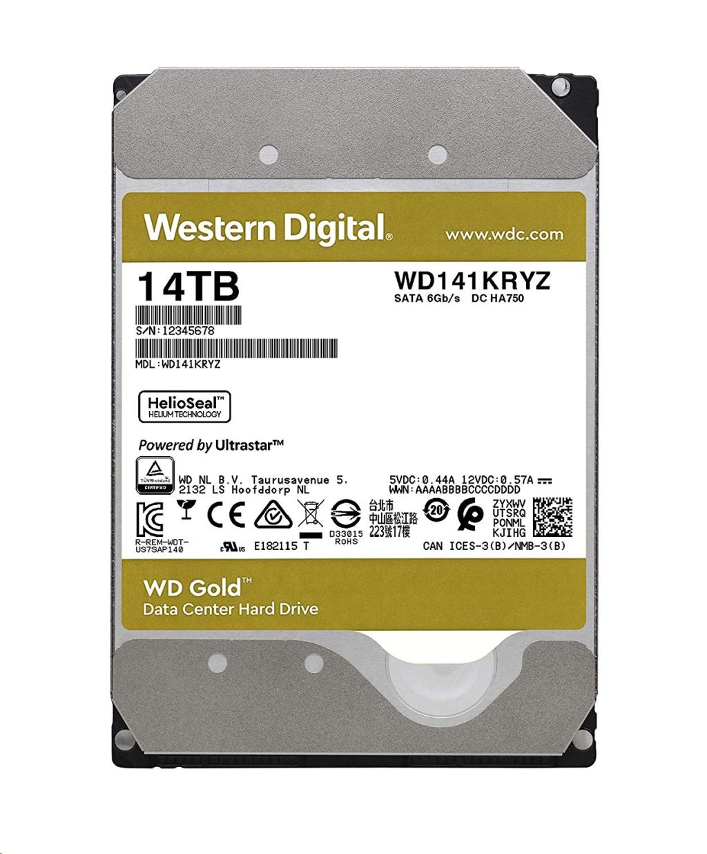 14TB WD 3.5" Gold SATAIII winchester (WD141KRYZ)