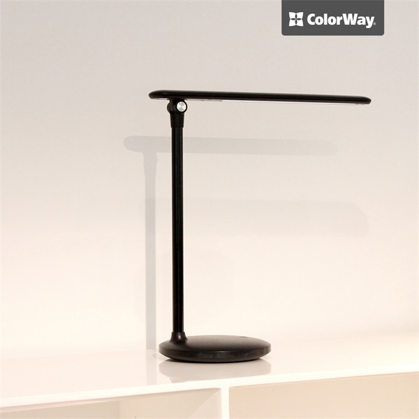 COLORWAY CW-DL02B-B Asztali LED lámpa beépített akkumlátor Fekete  