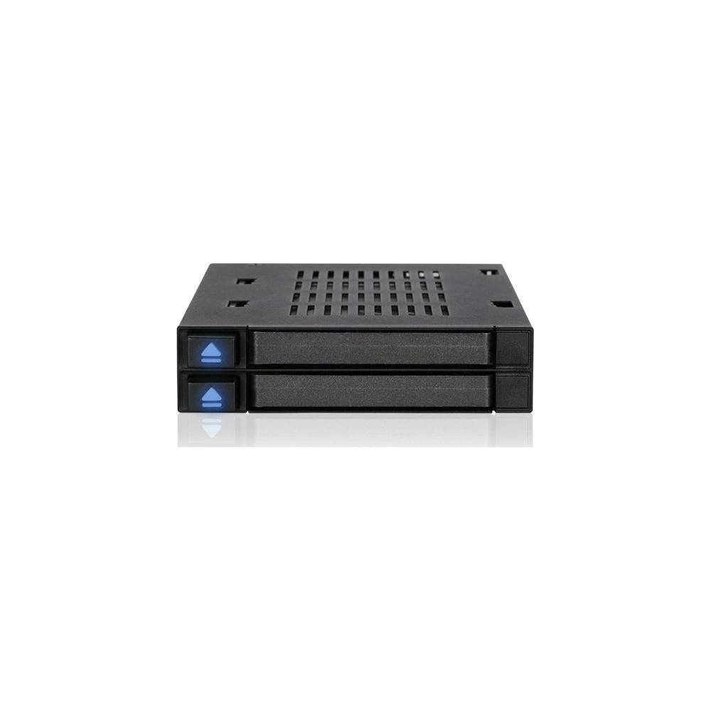 IcyDock flexiDOCK MB522SP-B Dual 2.5” SSD Dock Trayless Hot-Swap SATA / SAS Mobile Rack for Ext 3.5” Bay