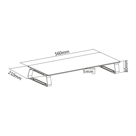 Stell SOS 5000 MONITOR ÁLLVÁNY ÜVEG