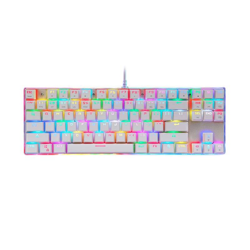 Motospeed K87S Mechanikus játék billentyűzet RGB (fehér) Motospeed K87S Mechanikus játék billentyűzet RGB (fehér)