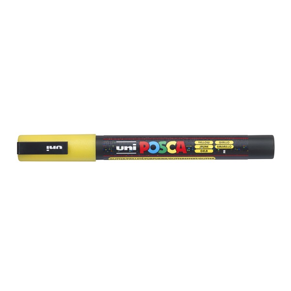 Uni POSCA PC-3ML csillámló sárga marker Uni POSCA PC-3ML csillámló sárga marker