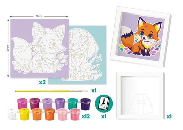 MAPED CREATIV Paint by number kutya és róka Számfestő készlet