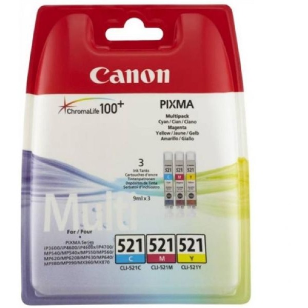 Canon patron CLI-521 Multipack 3 szín Canon patron CLI-521 Multipack 3 szín