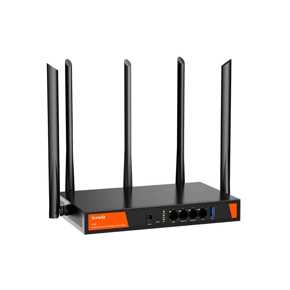 Tenda W30E AX3000 Dual Band WiFi-6 Wireless Hotspot Router Tenda W30E AX3000 Dual Band WiFi-6 Wireless Hotspot Router