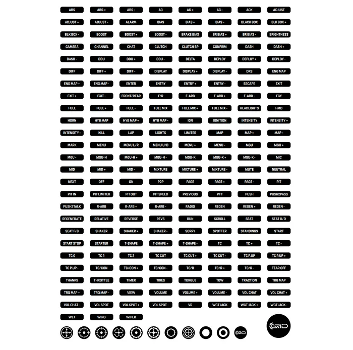 Grid GRA002 Porsche 911 GT3 Cup (991) Button Box