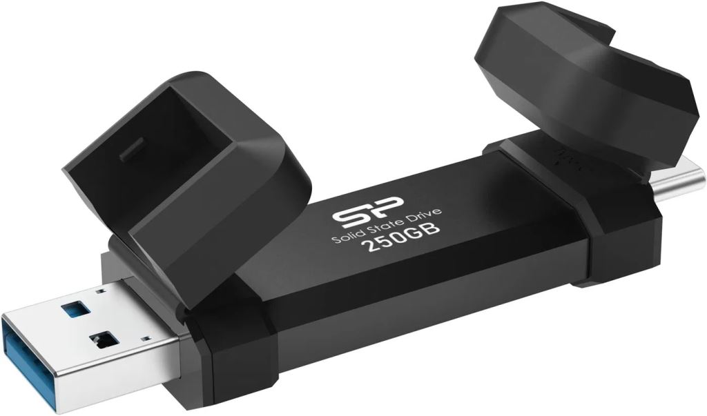 250GB Silicon Power DS72 2024 külső SSD meghajtó fekete (SP250GBUC3S72VPK)