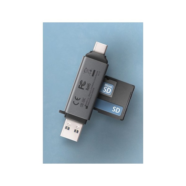 Axagon CRE-DAC Mobil USB 3.2 Gen 1 USB-C + USB-A SD/microSD mini kártyaolvasó