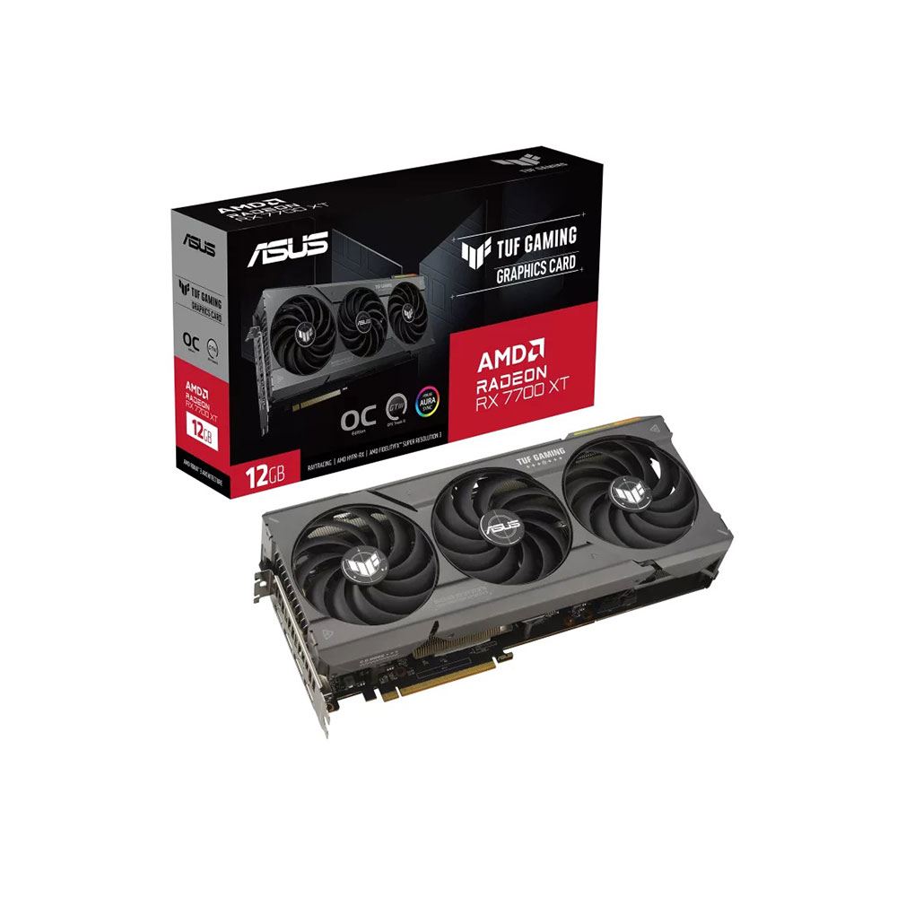 ASUS TUF Gaming Radeon™ RX 7700 XT OC Edition 12GB GDDR6 videokártya