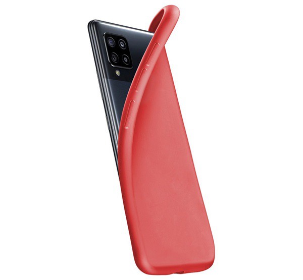 CELLULARLINE CHROMA szilikon telefonvédő (matt, mikrofiber plüss belső) PIROS [Samsung Galaxy A42 5G (SM-A425F)]