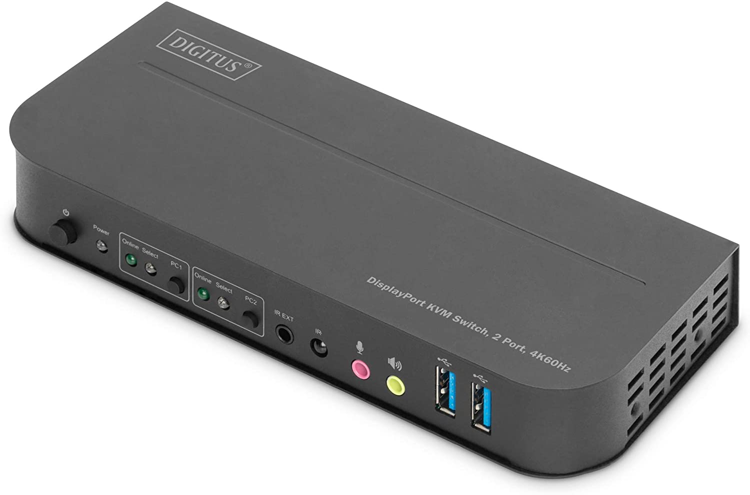 Digitus KVM kapcsoló 2 portos 4K60Hz (fekete) (DS-12850)