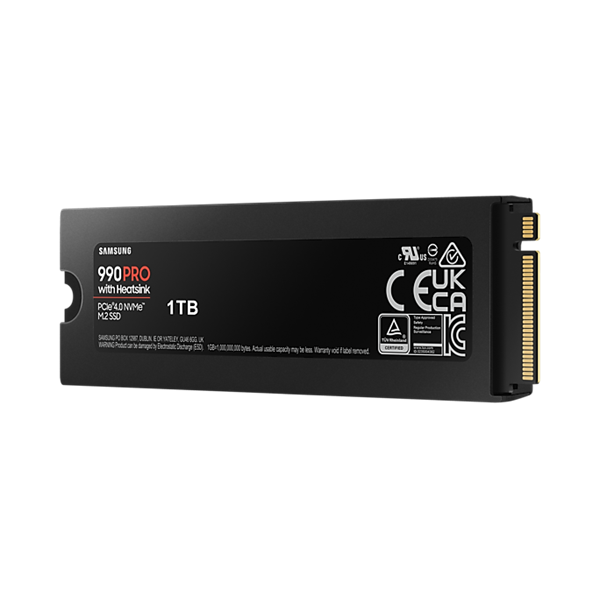 Samsung 1TB M.2 2280 NVMe 990 Pro with Heatsink SSD