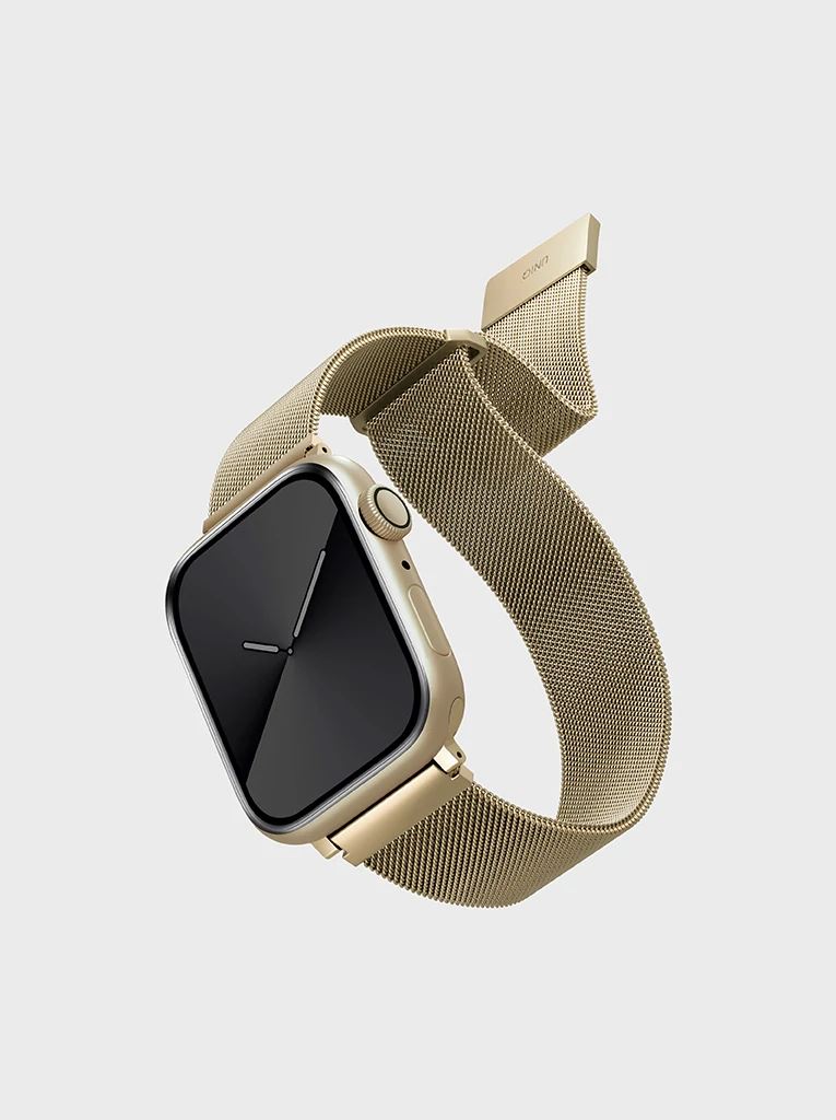 Uniq Dante Apple Watch 45/44/42mm fém szíj aranyszínű (62572)