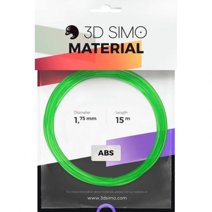 3D Simo ABS filament (MultiPro/KIT) 15m, áttetsző zöld (G3D3013)