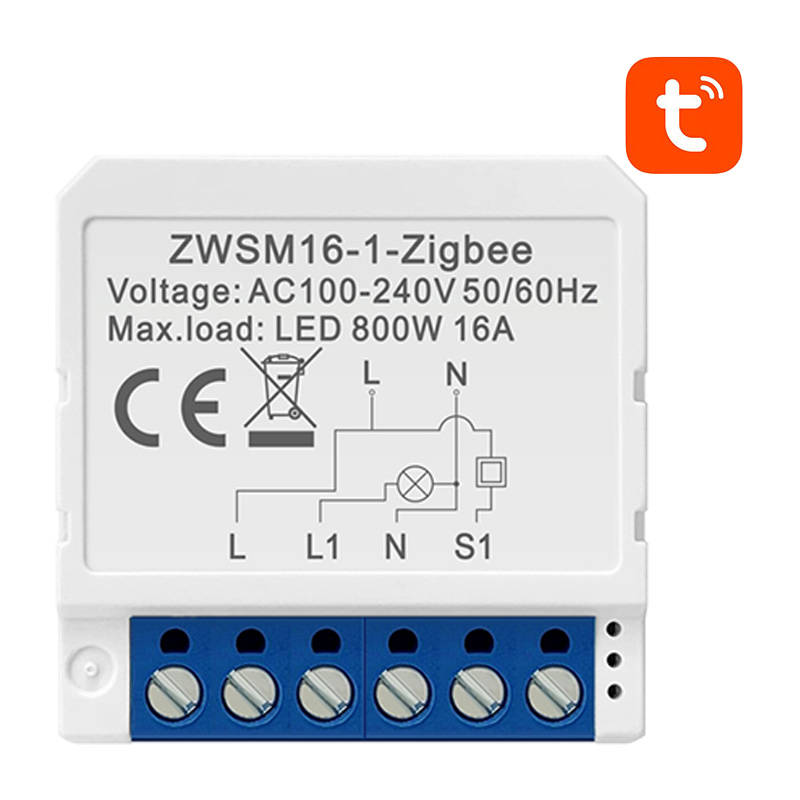 Smart Switch Module ZigBee Avatto ZWSM16-W1 TUYA Smart Switch Module ZigBee Avatto ZWSM16-W1 TUYA