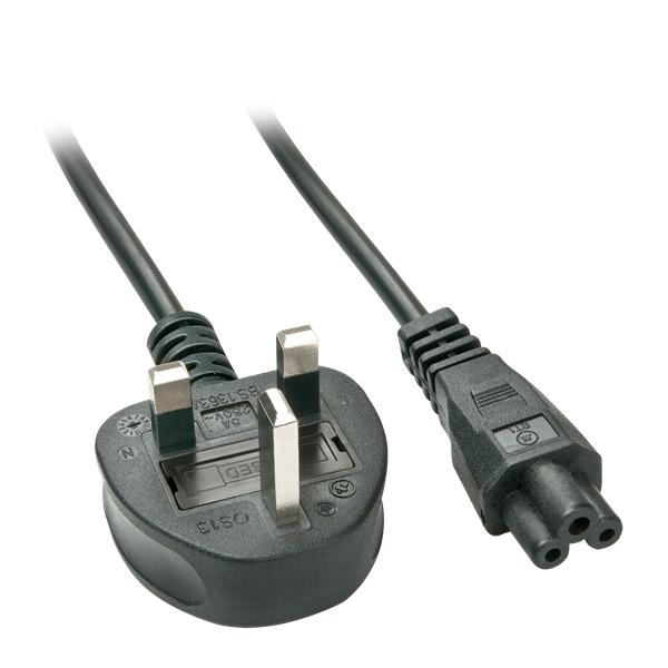 Lindy Tápkábel UK/IEC - C5, 2m (30409)