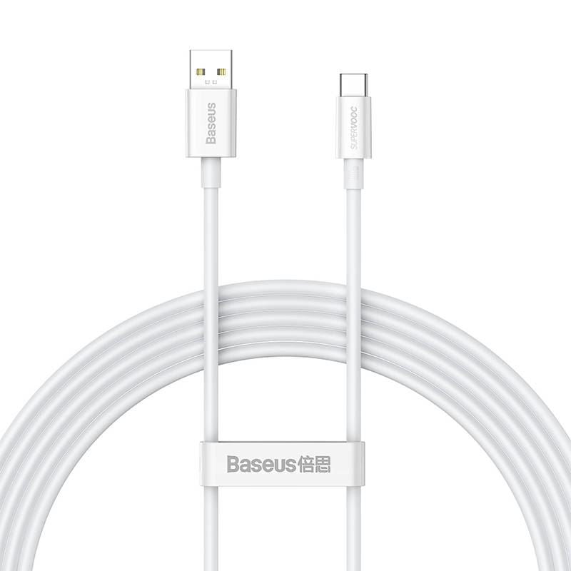 Baseus Superior Series USB USB-C kábel 65W PD 2m fehér (CAYS001002) Baseus Superior Series USB USB-C kábel 65W PD 2m fehér (CAYS001002)