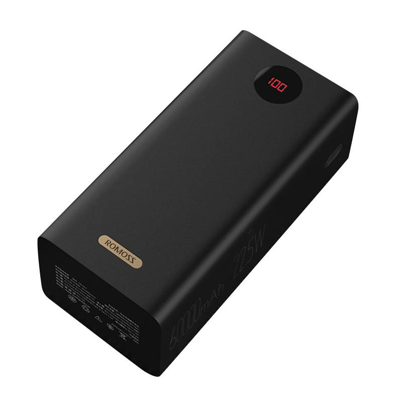 Romoss PEA60 60000mAh QC + PD 22.5W Powerbank Fekete Romoss PEA60 60000mAh QC + PD 22.5W Powerbank Fekete