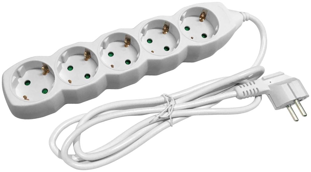 Entac elosztó 5 foglalat, 1,5m kábel (ESE1.5G5-1.5) Entac elosztó 5 foglalat, 1,5m kábel (ESE1.5G5-1.5)