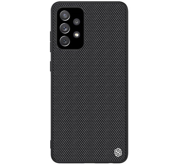 NILLKIN TEXTURED műanyag telefonvédő (érdes felület, közepesen ütésálló, szilikon keret, 3D minta) FEKETE [Samsung Galaxy A72 5G (SM-A726F)]