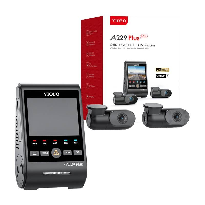 VIOFO A229 PLUS 3CH 2K + 1080p WiFi GPS