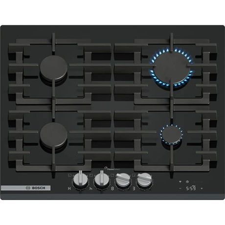 Bosch PRP6A6H40 Beépíthető gázfőzőlap, 4 zónás, Fekete