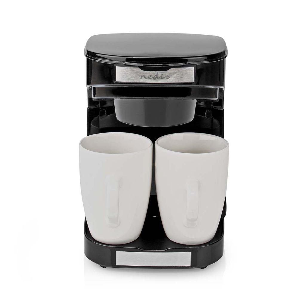 Nedis KACM140EBK kávéfőző 2 porceláncsészével
