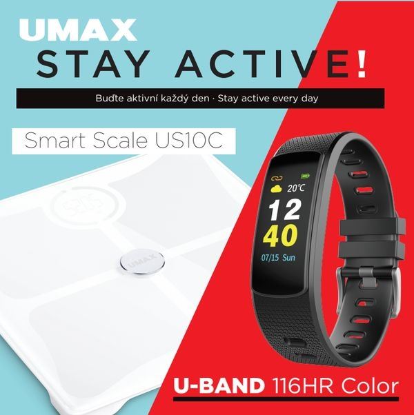 Umax Stay Active! US10C intelligens mérleg + U-Band 116HR Color aktivitásmérő (UB604)