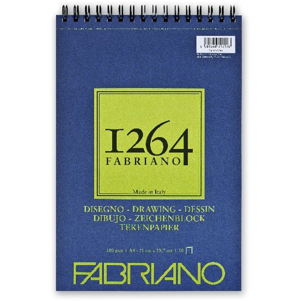 Fabriano 1264 Drawing 180g A4 50lapos spirálkötött rajztömb Fabriano 1264 Drawing 180g A4 50lapos spirálkötött rajztömb