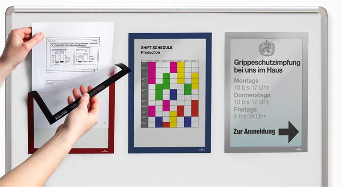 Infokeret, A4, mágneses, DURABLE "DURAFRAME® MAGNETIC", sötétkék