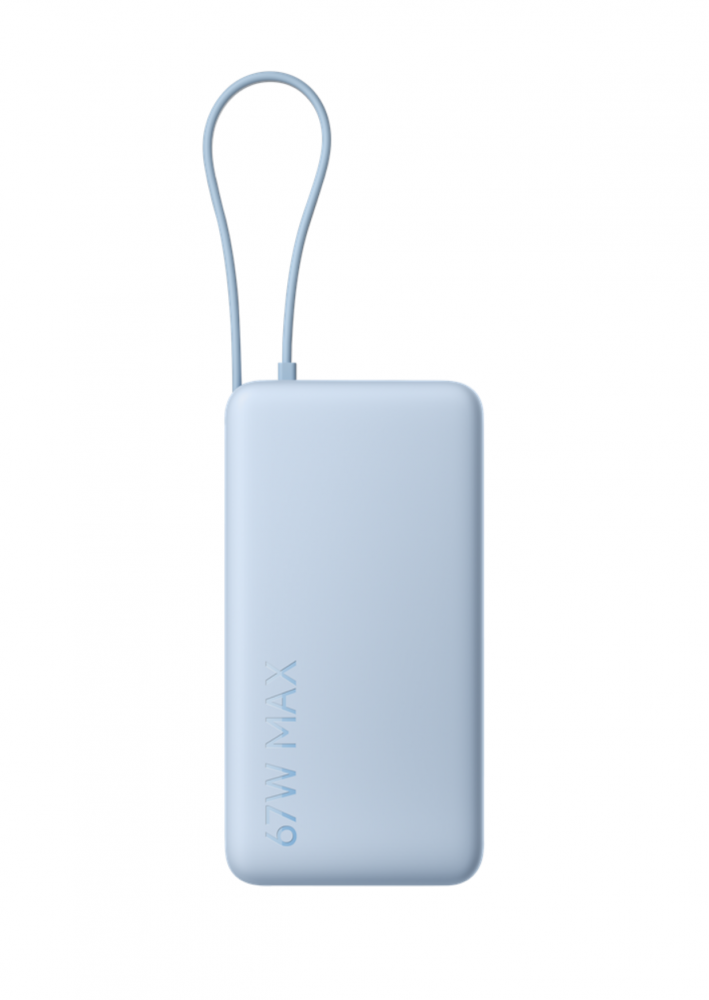 Xiaomi Power Bank 20000mAh beépített usb-c kábel Világos kék