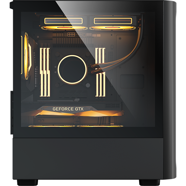 Formula Számítógépház - Air Mesh G3 Black (fekete, ablakos, 1x12cm venti, mATX, 1xUSB3.0, 2xUSB2.0)