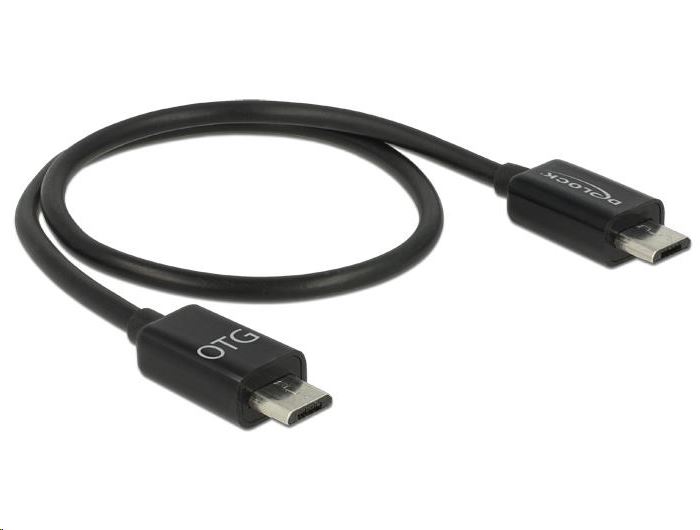 Delock 83570 USB2.0 B apa --> micro USB-B apa OTG tápfeszültség-megosztó kábel Delock 83570 USB2.0 B apa --> micro USB-B apa OTG tápfeszültség-megosztó kábel