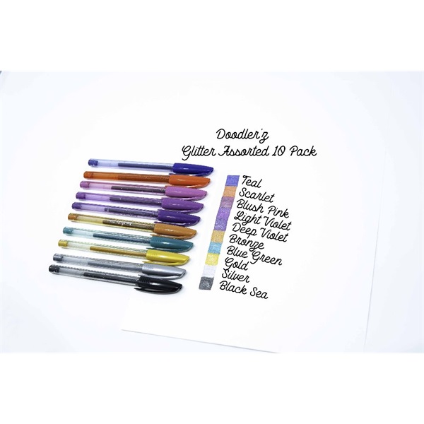 Zebra Doodlerz Glitter 10db-os zseléstoll készlet Zebra Doodlerz Glitter 10db-os zseléstoll készlet