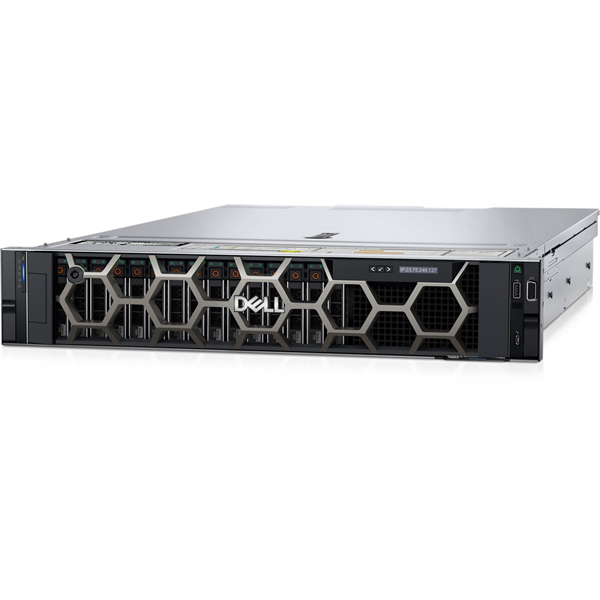 DELL ISG szerver  PE R550 rack (8x3.5"), 1x12C S4310 2.1GHz, 2x16GB, 1x480GB RI SSD; H755, iD9 En., 2x1100W.