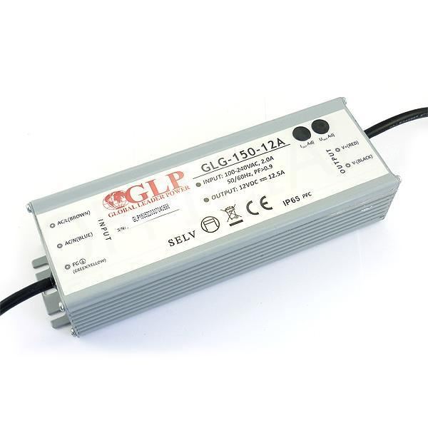 GLP GLG-150-12A 150W 12V/12.5A IP67 PFC szűrős LED tápegység