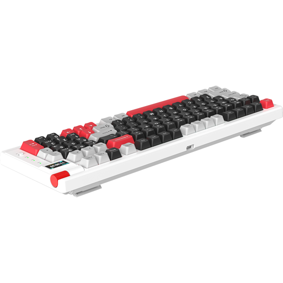 BILL MONKA Storm vezeték nélküli gaming billentyűzet - Fehér - US /MONKA Violet Linear/