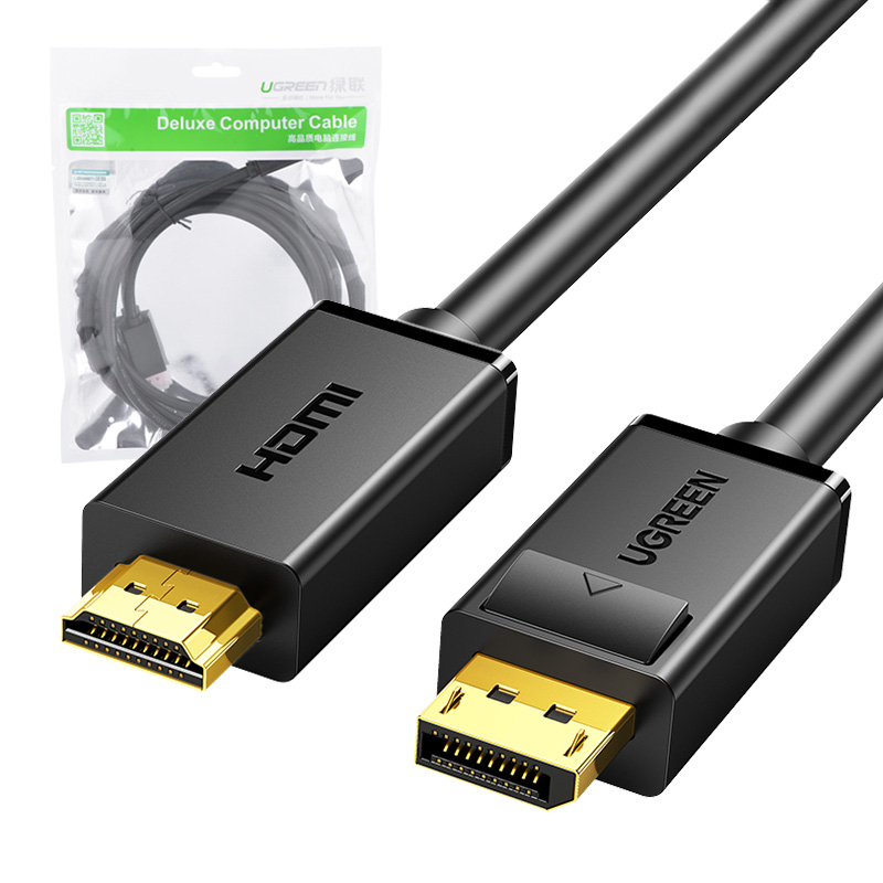 UGREEN  DisplayPort - HDMI Cable FullHD 1m Fekete