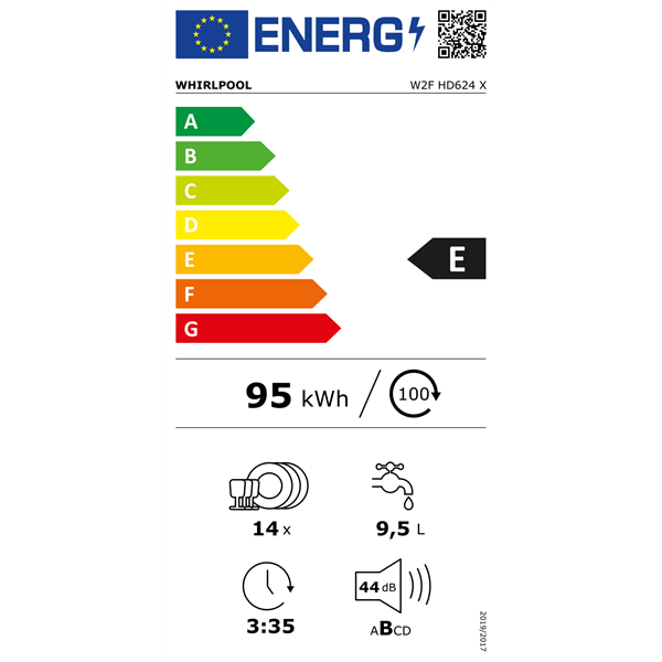 Whirlpool W2F HD624 X mosogatógép