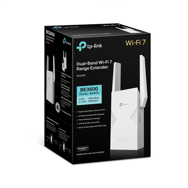 TP-LINK RE235BE  Dual Band BE3600 Wifi 7 Wireless Range Extender