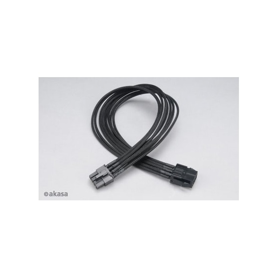  Akasa 8pin Flexa anya-apa VGA tápkábel 40cm  AK-CBPW09-40BK  