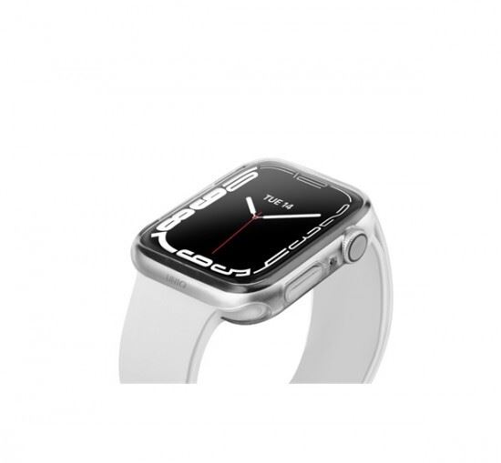 Uniq Glase Dual Pack Apple Watch S7 41mm szilikon tok átlátszó-fekete (62298)