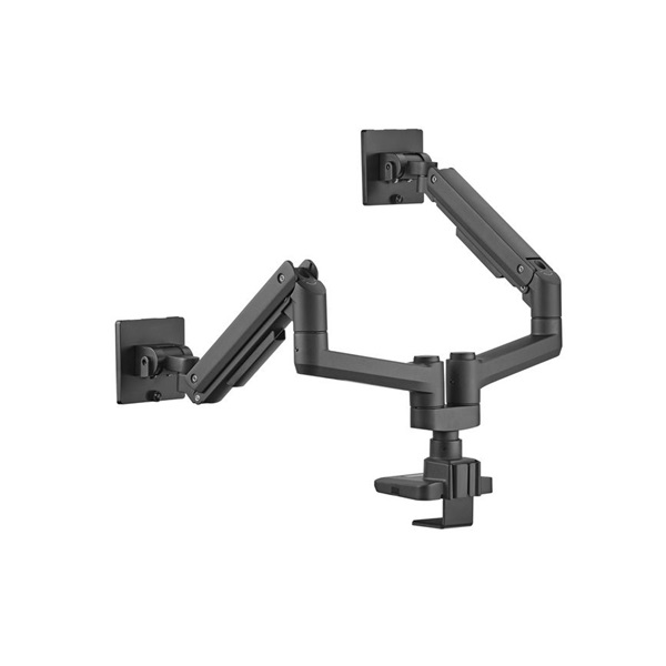 Equip  650182  17"-35"  2 monitor  dönthető  forgatható  Max.: 2x20kg Monitor Asztali konzol  fekete 