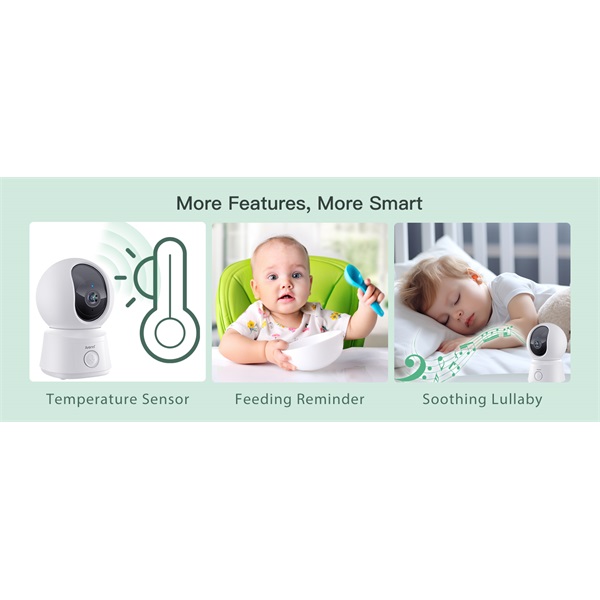 Arenti  AINANNY B2 + 5" LCD  2MP  sírás-  hőmérséklet- páratartalom figyelés  microSD  mikrofon  hangsz. bébiőr szett Arenti  AINANNY B2 + 5" LCD  2MP  sírás-  hőmérséklet- páratartalom figyelés  microSD  mikrofon  hangsz. bébiőr szett