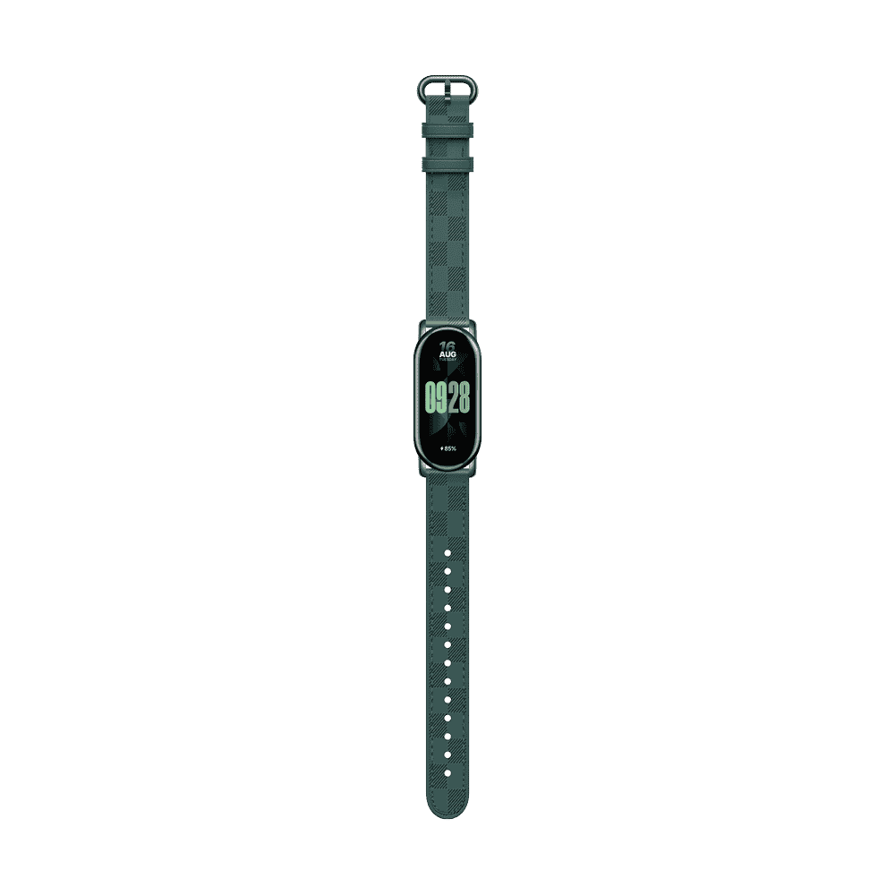 Xiaomi Smart Band 8 Checkered Strap zöld kockás bőrszíj