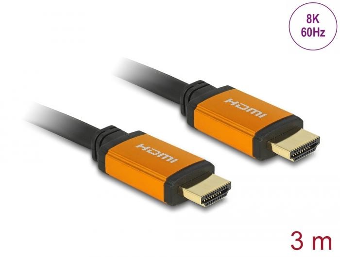 Delock High Speed HDMI kábel 48Gbps, 8K, 60Hz, 3m (86987) Delock High Speed HDMI kábel 48Gbps, 8K, 60Hz, 3m (86987)