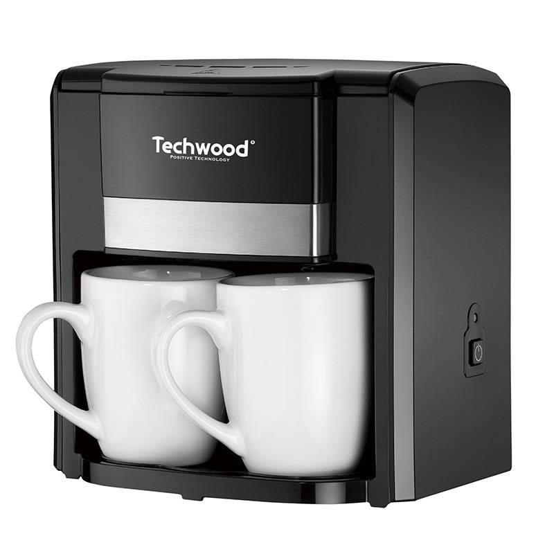Techwood TCA-206 kávéfőző 2 kerámia csészével fekete