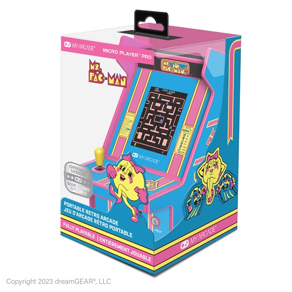 MY ARCADE DGUNL-7009 Ms.Pac-Man Micro Player Pro Portable Retro Arcade 6.75" Hordozható  Játékkonzol 