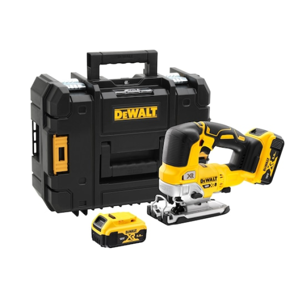 DEWALT 18V XR  kefe nélküli  2×5Ah töltővel Dekopírfűrész
